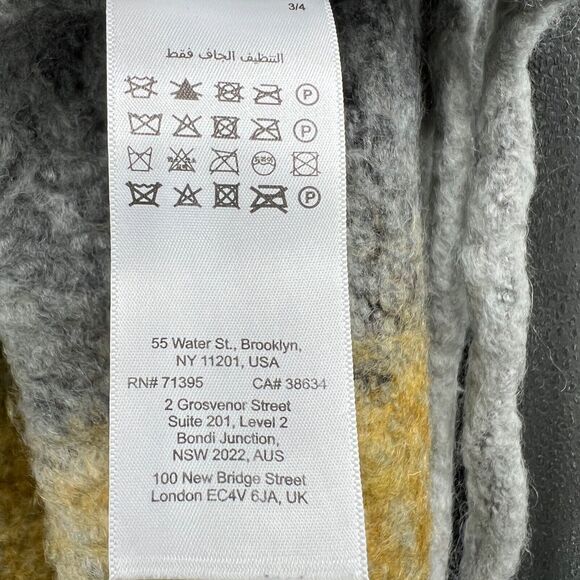 West Elm Gray and Teal Fleece Blanket 50 in x 70 in - Picture 4 of 5